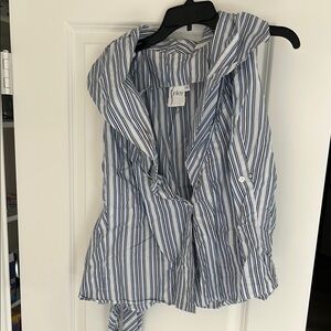 Finley Blue and White Striped Sleeveless Top